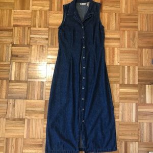 Faded Glory Button Down Denim Dress. Size Small 4/6